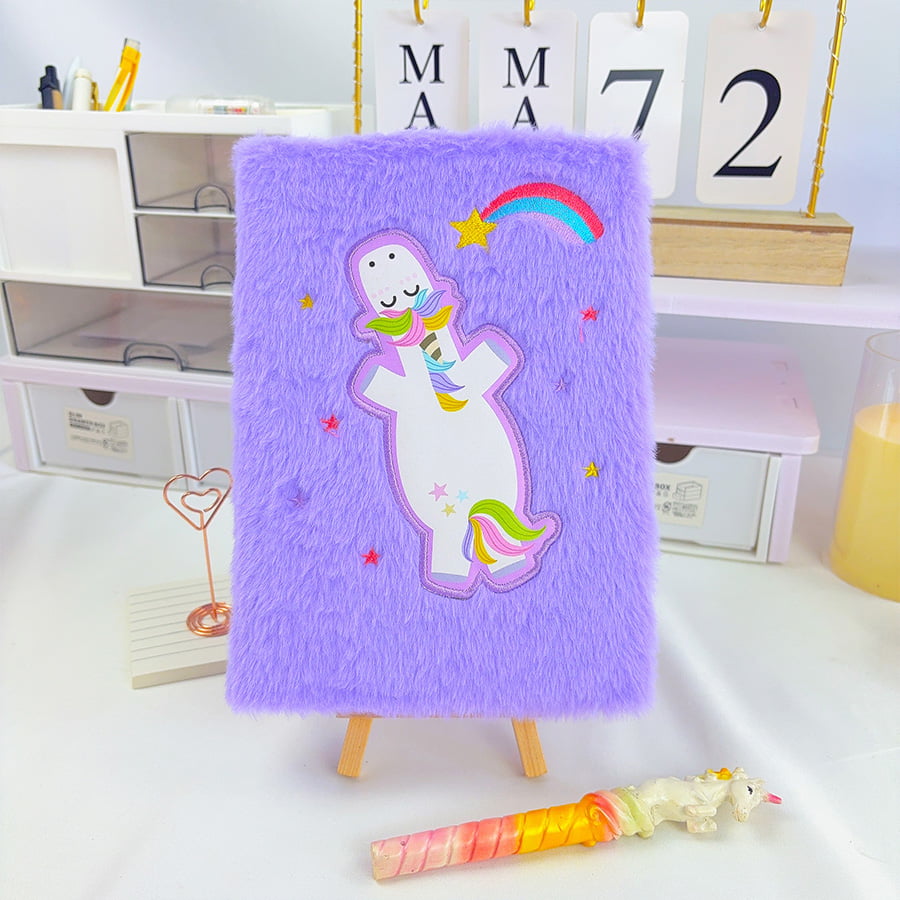A5 Roztomilý plyšový zápisník Unicorn Diary A5 Roztomilý plyšový zápisník Unicorn Diary